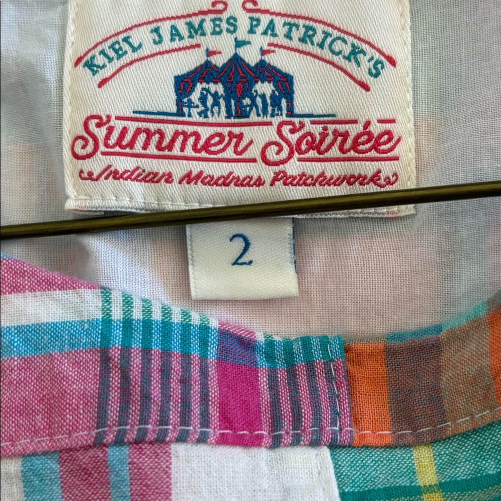 KJP madras mini dress